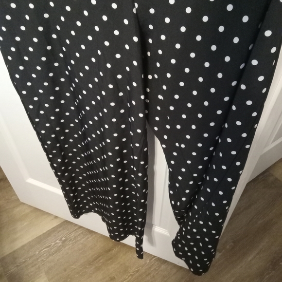 Shein Curve Women's 1XL Long Jumpsuit Polka Dot Spaghetti Straps Zipper … - Picture 2 of 10